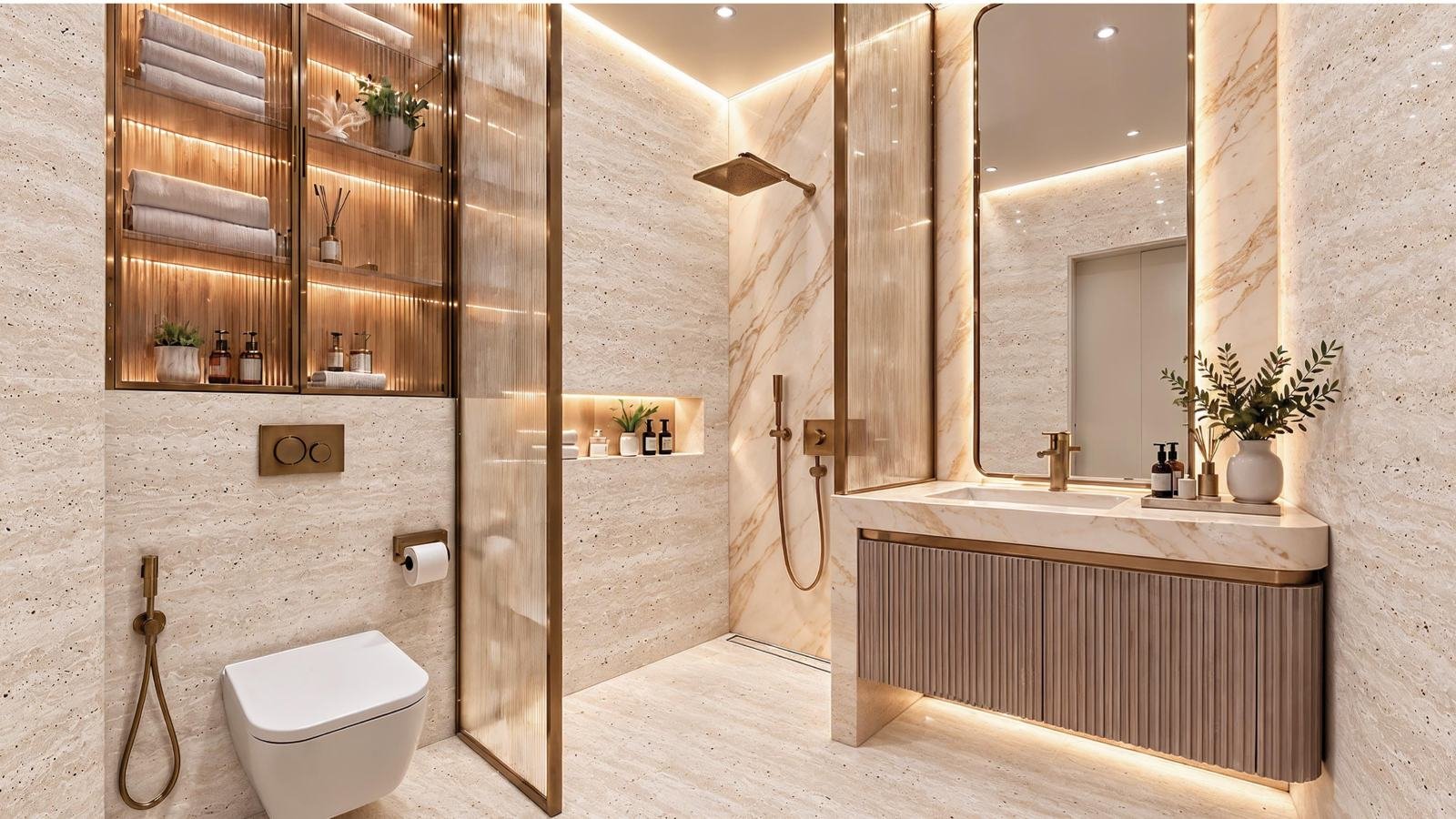 Marble bathroom